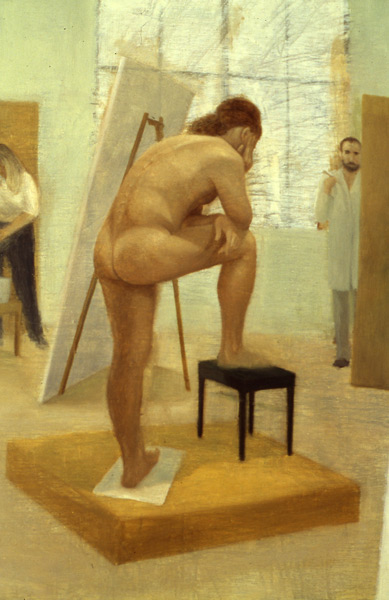 oil on canvas study of atelier